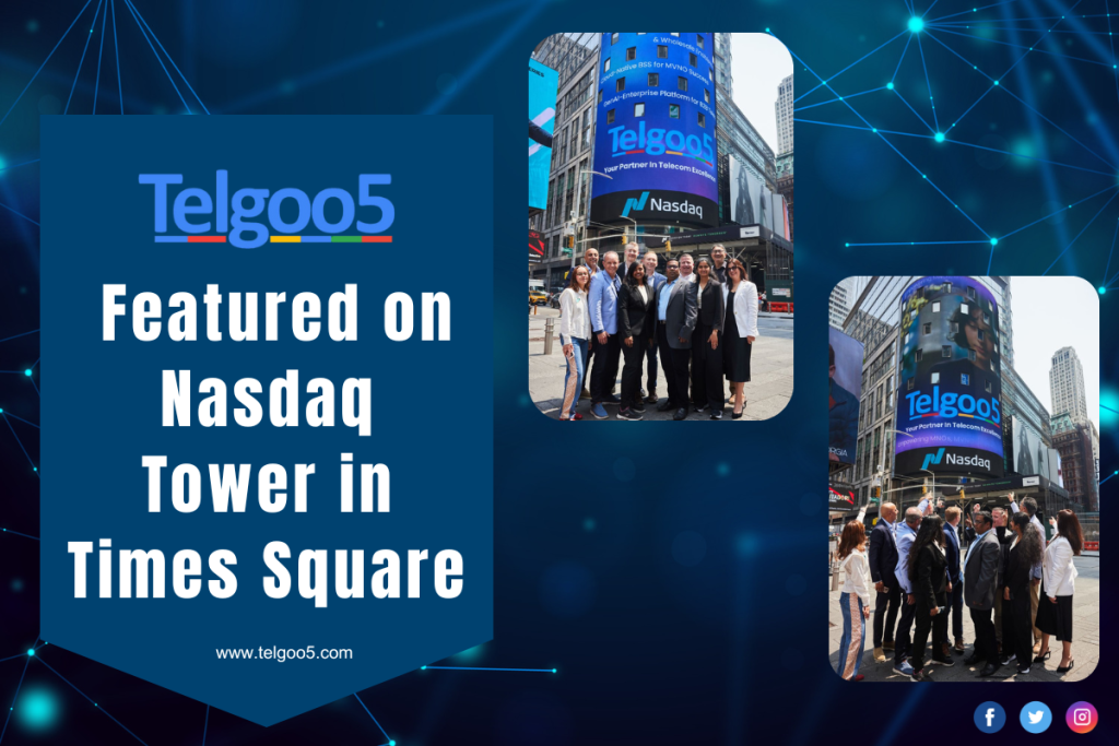 Telgoo5 on the Nasdaq Tower in Times Square